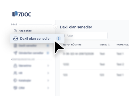 Daxil olan sənədlər